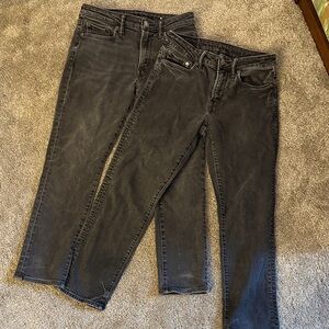 American Eagle Outfitters Men's Dark Gray Slim Jeans